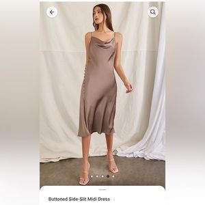 Forever 21 buttoned side slit dress